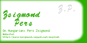 zsigmond pers business card